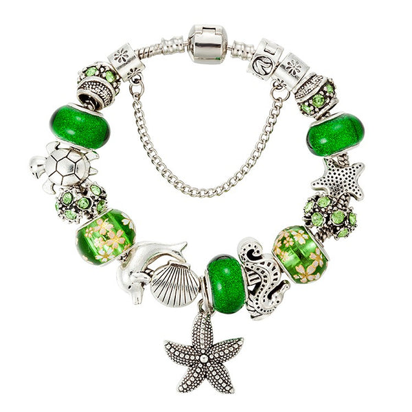 Turtle dolphin bracelet charm