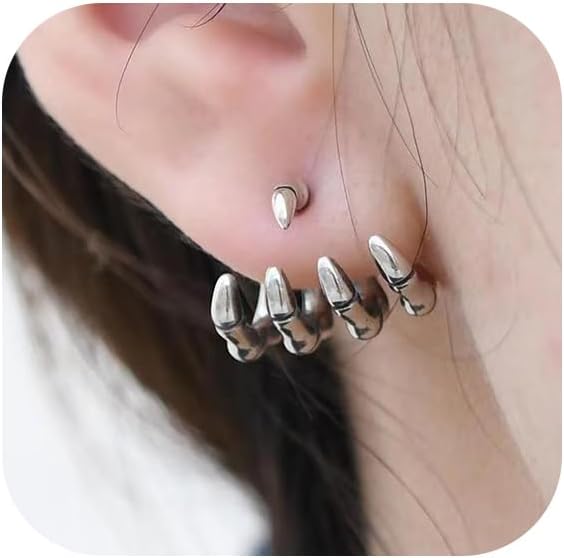 Gothic Skull Claw Skeleton Stud Earrings