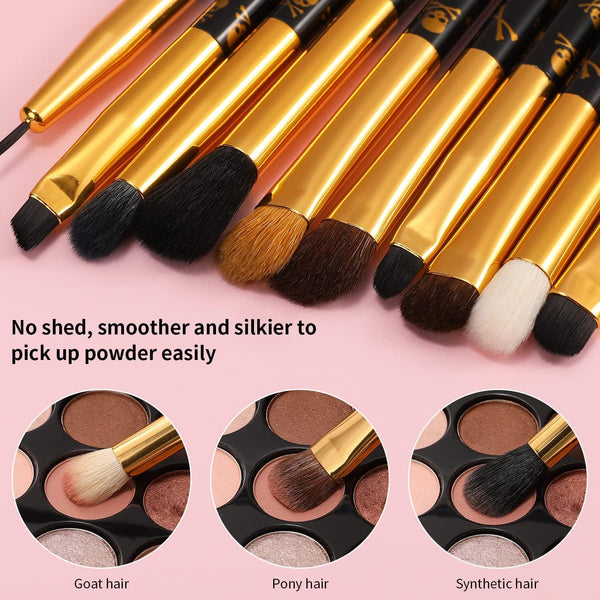 Skull Goth Makeup Brush Set - 10Pieces