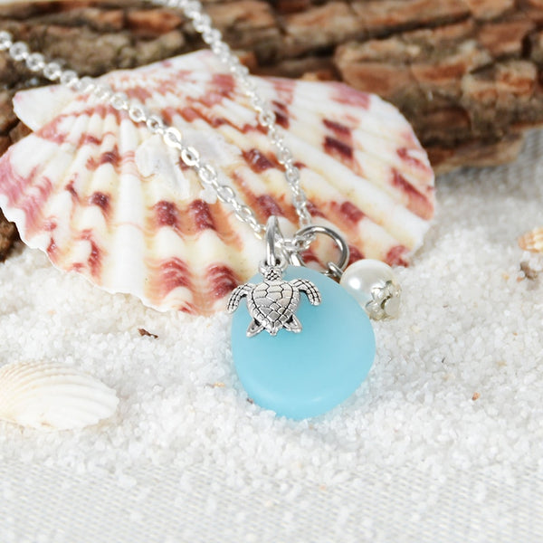 Silver Sea Turtle Pendant Necklace