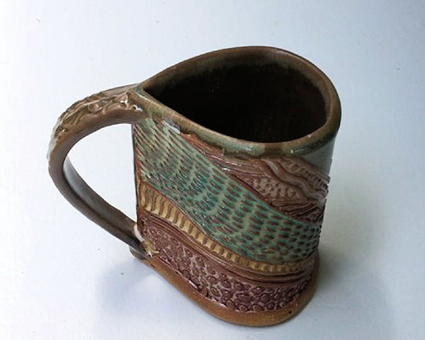 Sea Turtle Handmade Stoneware Pottery Mug 12 oz