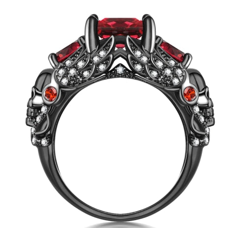 Skull Angel Wing Ring