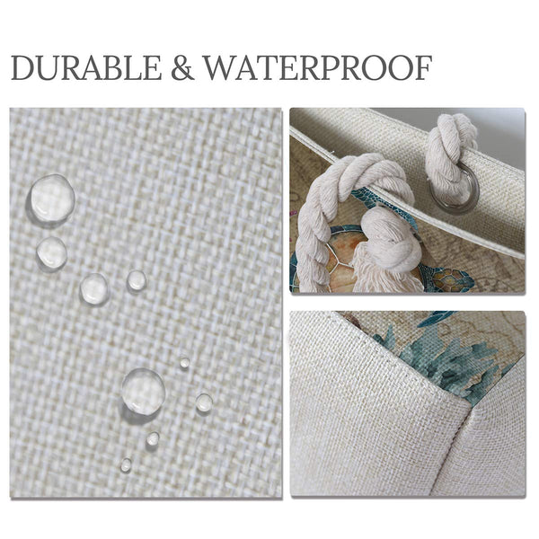 Large Canvas Sea Turtle Tote Bag