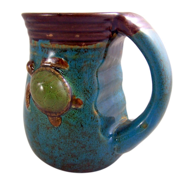Sea Turtle Design Handwarmer Coffee Cup, 18 Ounce