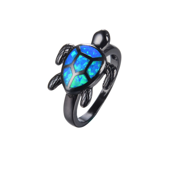 Blue Fire Sea Turtle Ring - Free