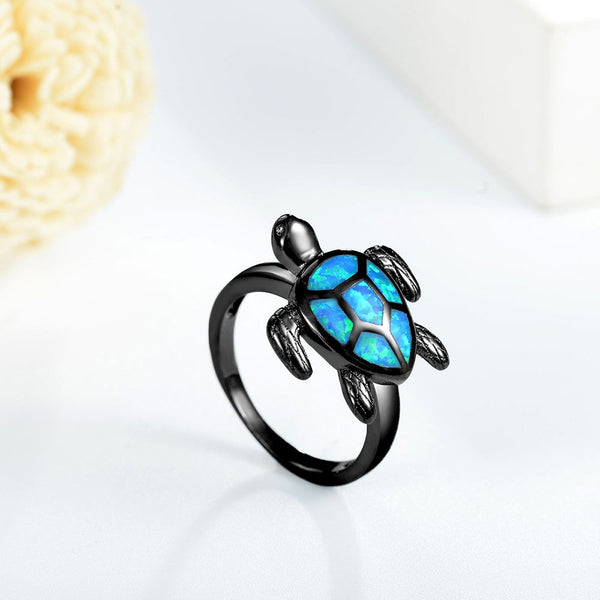 Blue Fire Sea Turtle Ring - Free