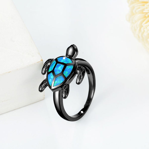 Blue Fire Sea Turtle Ring - Free