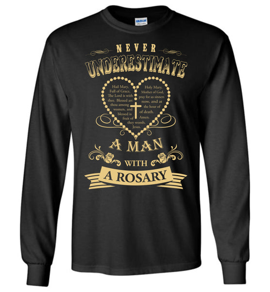A Man With A Rosary T-Shirt And Long Sleeve - Free Shipping