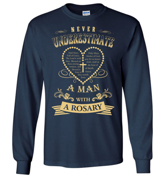 A Man With A Rosary T-Shirt And Long Sleeve - Free Shipping