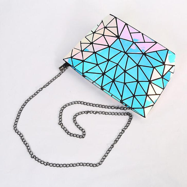 LUMINOUS ABSTRACT SEA TURTLE SHELL COLOR CHANGING CROSSBODY BAG