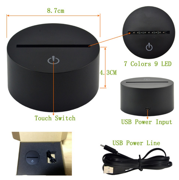 7 Color Changing 3D LED Horse Desk Table Lamp - Free Shipping