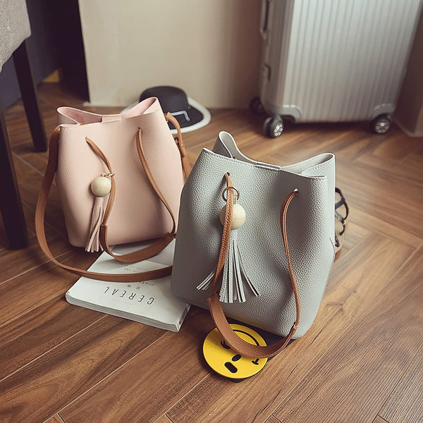 Fashion Leather Tassel Women Handbags