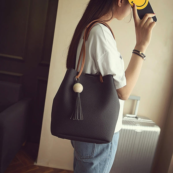 Fashion Leather Tassel Women Handbags