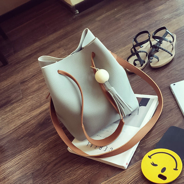 Fashion Leather Tassel Women Handbags