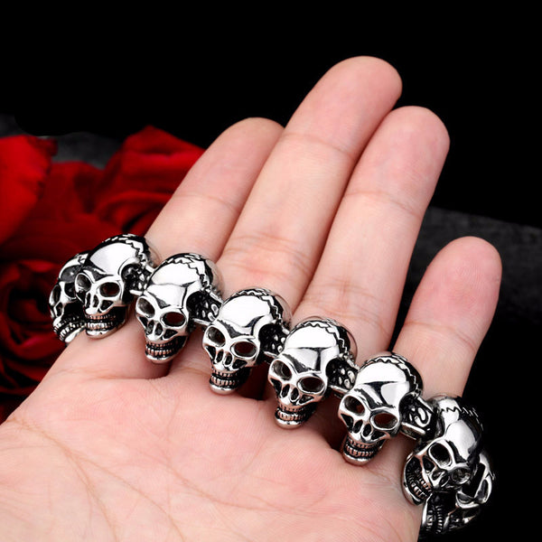 Stainless Steel Skull Bracelet