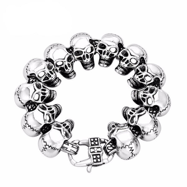 Stainless Steel Skull Bracelet