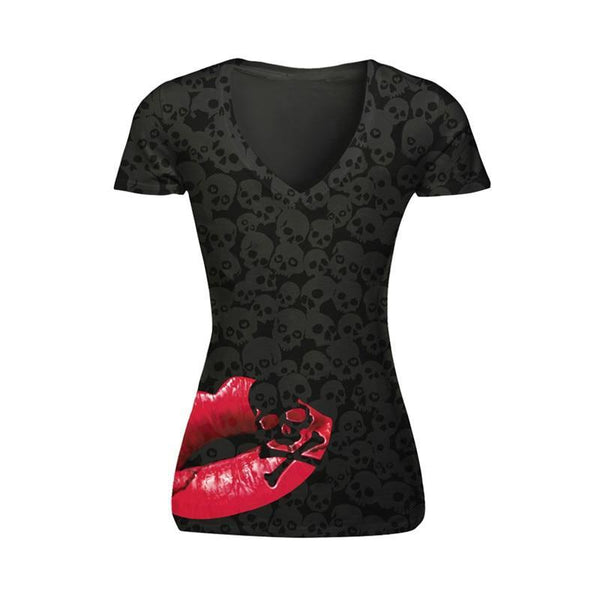 Skull Sexy Lip Top