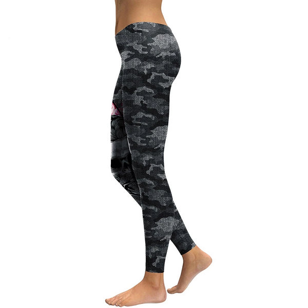 Skull Head Camouflage Legging