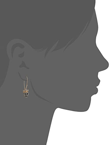Pave Skull Dangle Earrings