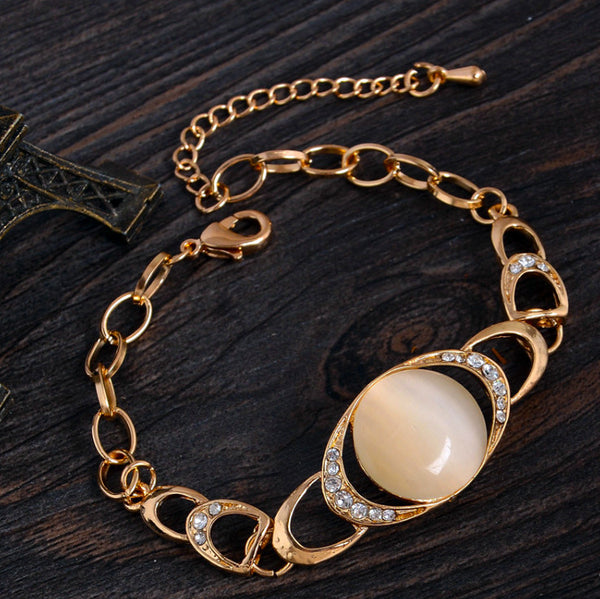 18K Gold Plated Austrian Crystal Stone Bracelet