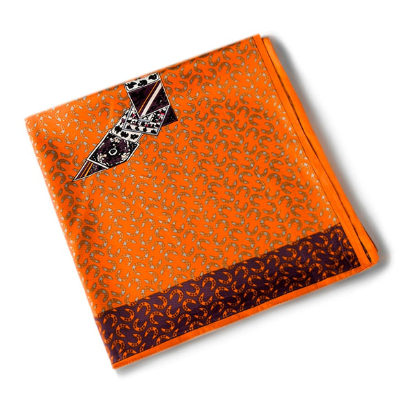 Twill Silk Horse Print Scarf