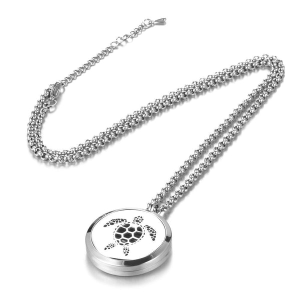 Sea Turtle Perfume Oil Diffuser Magnetic Locket With 5pcs Oil Pads