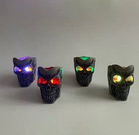 Flameless Skull Candles Décor Set of 4