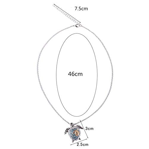 Sea Turtle Mom Child Necklace Earrings Set