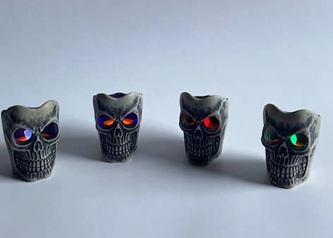 Flameless Skull Candles Décor Set of 4