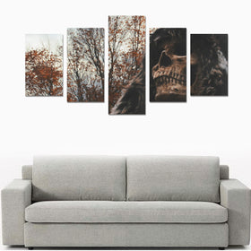 Skull Fall Canvas Wall Art Print