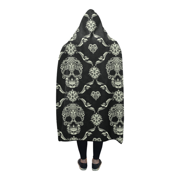 Sugar Skull Hooded Blanket 80"x60"