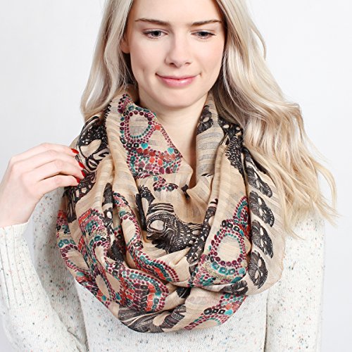 Sugar Skull Print Scarf Wrap