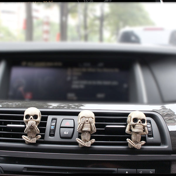 3pcs Skull Car Vent Clip Air Outlet Freshener