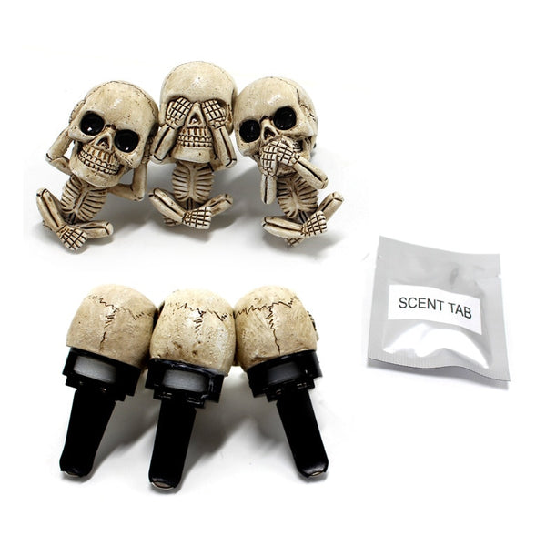 3pcs Skull Car Vent Clip Air Outlet Freshener
