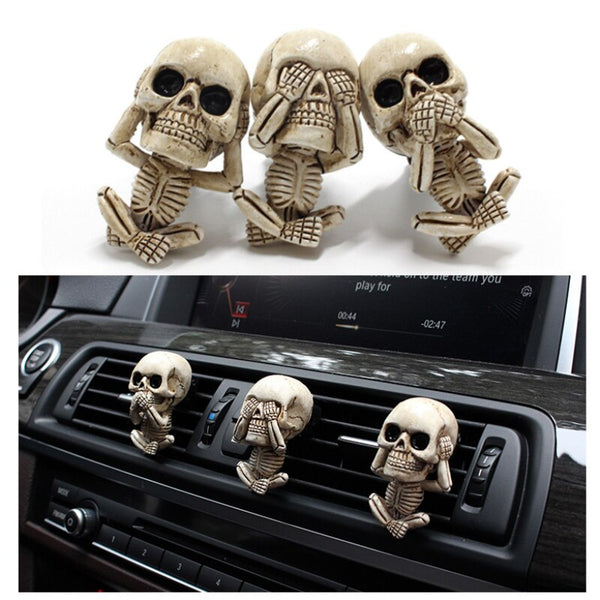 3pcs Skull Car Vent Clip Air Outlet Freshener