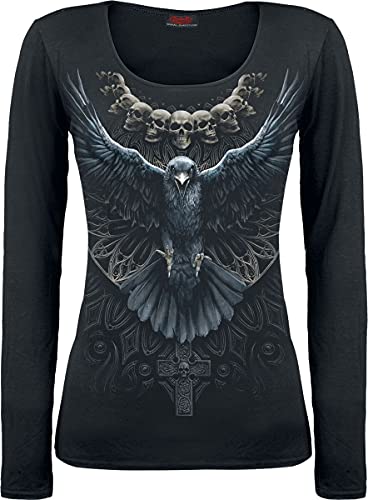 Raven Skull Baggy Top Black