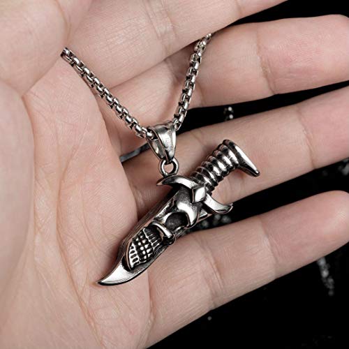 Skull Knife Necklace