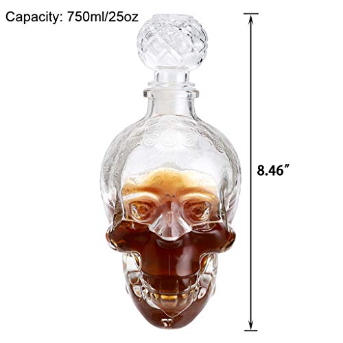 Skull Decanter Bottle, 25oz/750ml