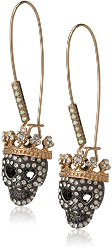 Pave Skull Dangle Earrings