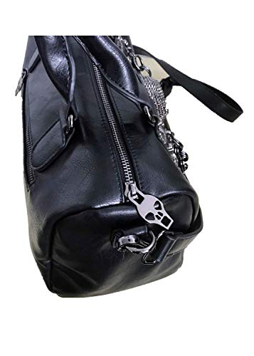 Women Skull Rivet Handbag Tote Shoulder Bag