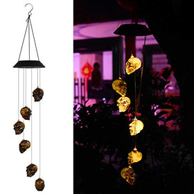 Skull Solar Wind Chime Light