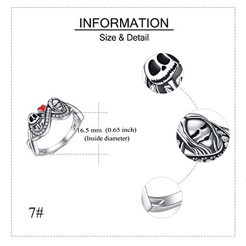 925 Silver Skeleton Skull Ring