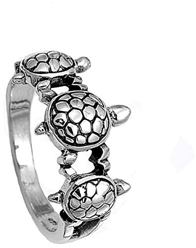 Sterling Silver Women's Turtle Ring