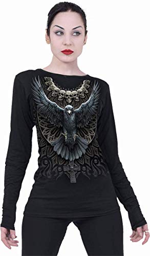 Raven Skull Baggy Top Black