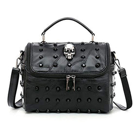 Rivet Skull Crossbody Handbag