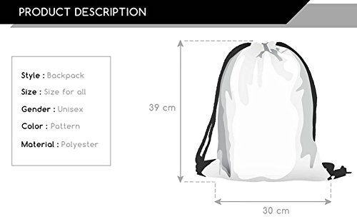 Skull Print Drawstring Backpack