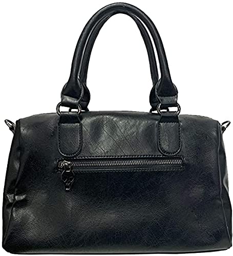 Women Skull Rivet Handbag Tote Shoulder Bag