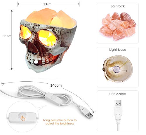 3D USB Himalayan Salt Skull Lamp