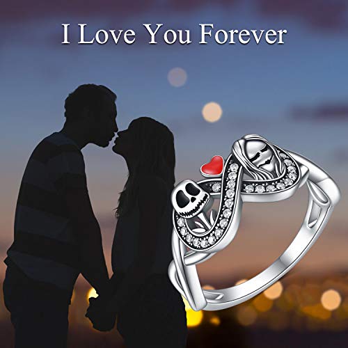 925 Silver Skeleton Skull Ring