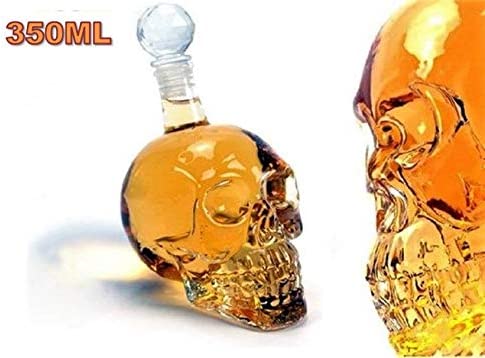 Skull Head Glass Bottle Decanter (350ml)